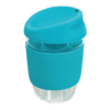 Reuseable glass coffee cup Light blue