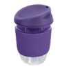 Reuseable glass coffee cup Purple