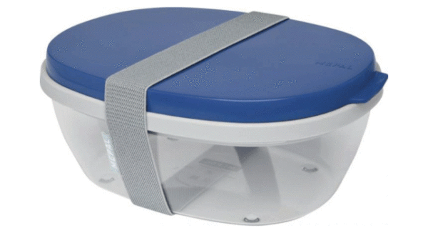 Salad lunch box blue