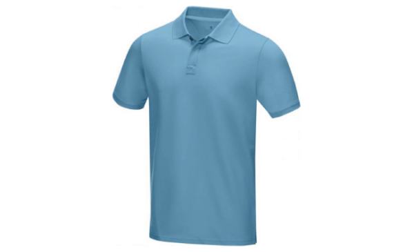 Short sleeve men’s GOTS organic polo (Blue)