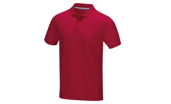 Short sleeve men’s GOTS organic polo (Red)