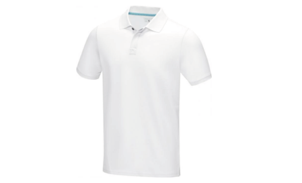 Short sleeve men’s GOTS organic polo (White)