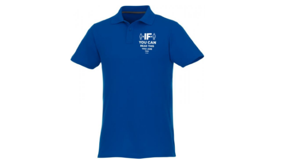 Short sleeve men's polo blue