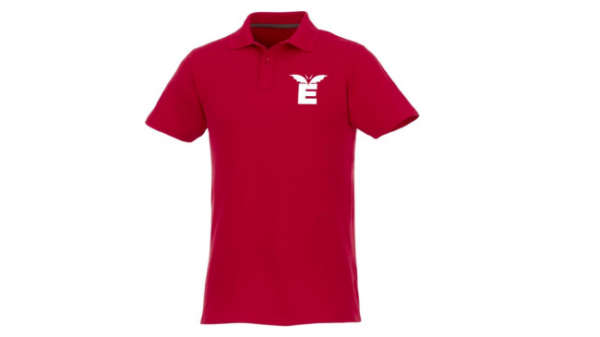 Short sleeve men's polo red