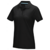 Short sleeve women’s GOTS organic polo (Black)