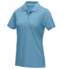 Short sleeve women’s GOTS organic polo (Blue)