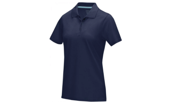 Short sleeve women’s GOTS organic polo (Navy)