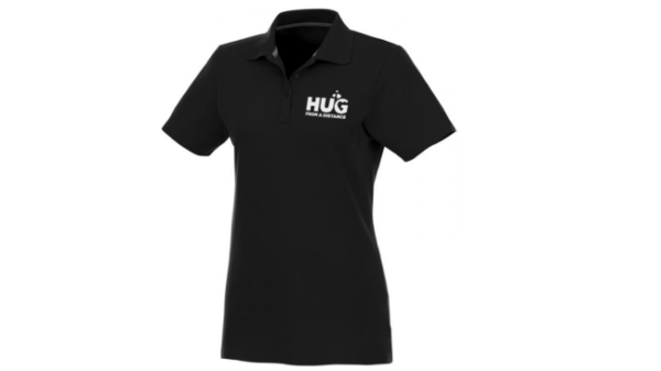 Short sleeve women's polo black