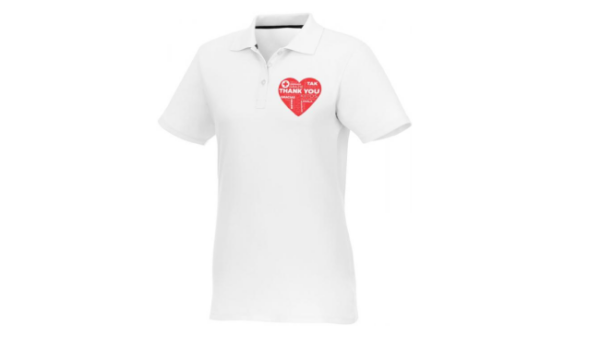 Short sleeve women's polo White