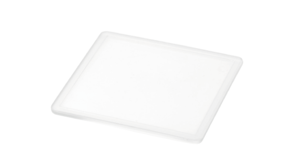 Square plastic coaster with paper insert (plain)