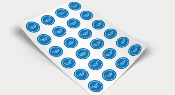 Remove  Sticker sheets mask blue