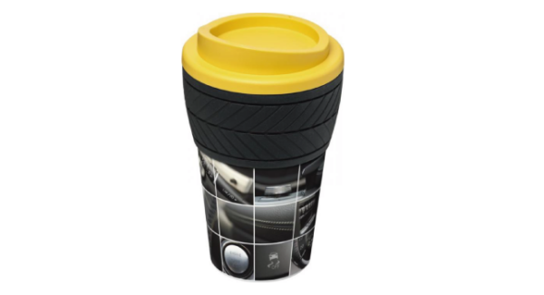 Tyre 350ml insulated tumbler yellow