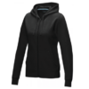 Women’s GOTS organic recycled full zip hoodie (Black)