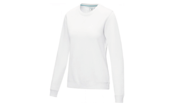 Women’s organic GRS recycled crewneck sweater white